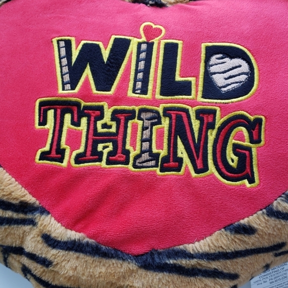 Valentine's Day Wild Thing Pillow. 23" L x 15" H x 4½" W. NWT - Picture 6 of 7